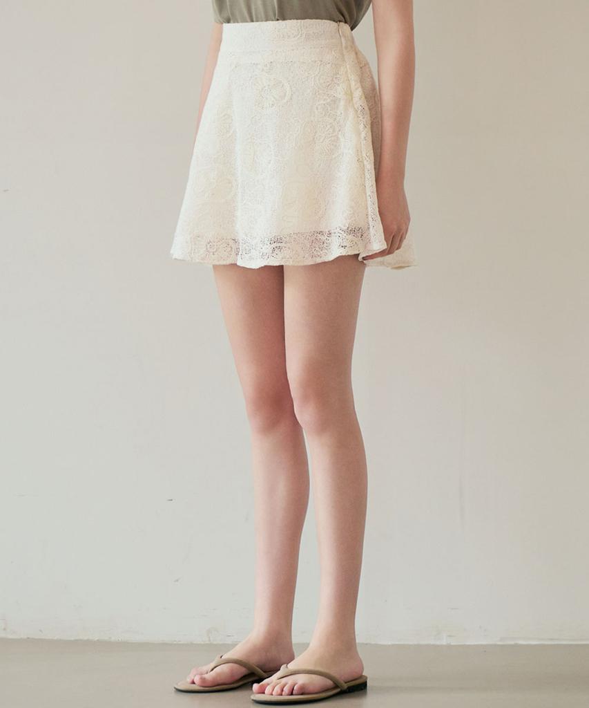 Lucida Veil Rose Lace Skirt_2 Colors