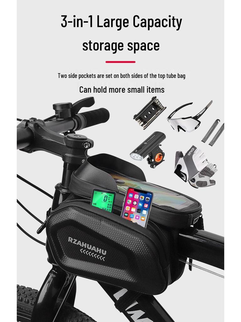Waterproof Bicycle Handlebar & Saddle Bag with Phone Holder