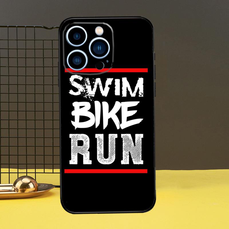 Schwimm Radlauf Triathlon Handyhülle Für iPhone 11 12 13 14 16 15 Pro Max Mini 7 8 Plus X XR XS Max Hülle
