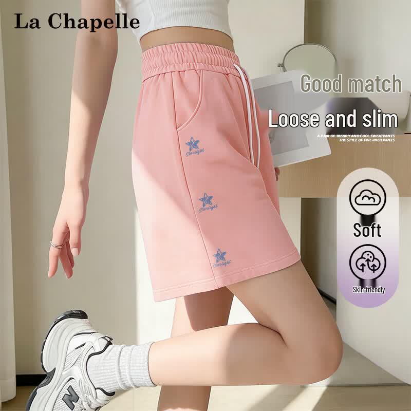 

La Chapelle Women s 2026 Summer Cotton High-Waist Bermuda Shorts S
