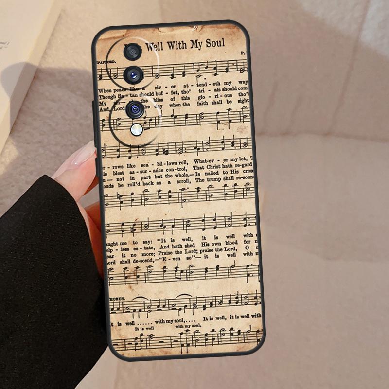Sheet Music For Honor Magic V5 5 6 7 Pro Case For Honor X9a X9b X9c X8a X8b 50 70 90 200 400 Lite Cover