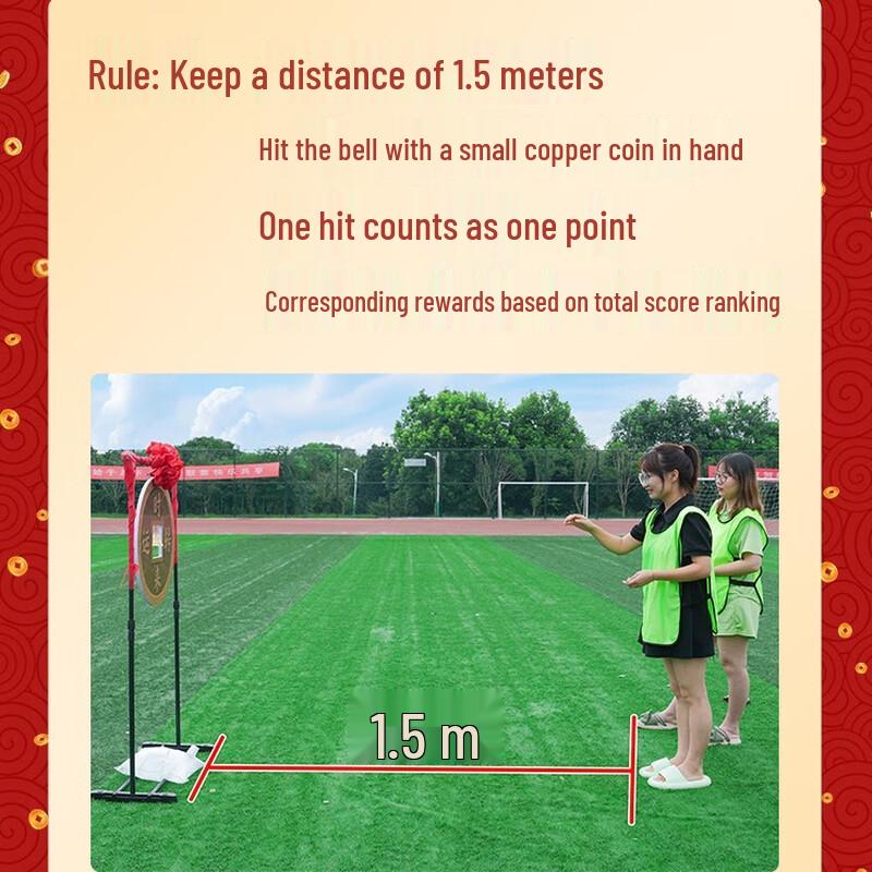 Dragon Eye Copper Coin Throwing Game with Lifting Stand Set