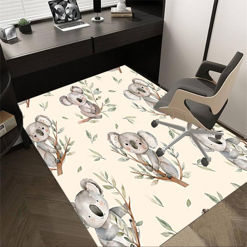 

1PC Koala Leaves Anti-slip carpet, suitable for Office, bedroomand playrooms. It can also be used as a sofa footrest cover-W43 60cm by 90cm