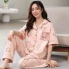 Pure cotton pajamas women's summer short-sleeved trousers two-piece set spring and summer loose casual loungewear can be worn outside