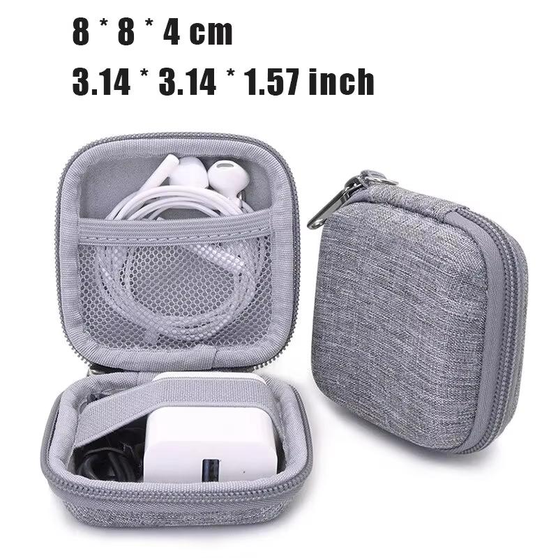 Mini Tragbare Eva Aufbewahrungstasche Tasche Tragetasche Reißverschluss Kopfhörertasche für Airpod Kopfhörer/Telefon/Ladekabel Zubehör