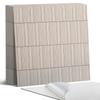 Set of Vinyl Tiles With Decor for Kitchen or Bathroom Parallel Lines On Background 9X30X30 Cm