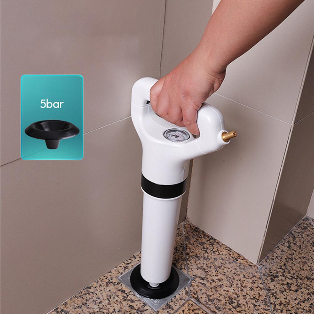 Portable Inflatable Pipe Clogged Remover Sewer Toilet Plungers Dredge Home One Shot Kitchen Floor Blaster Air Drain Cleaning Too