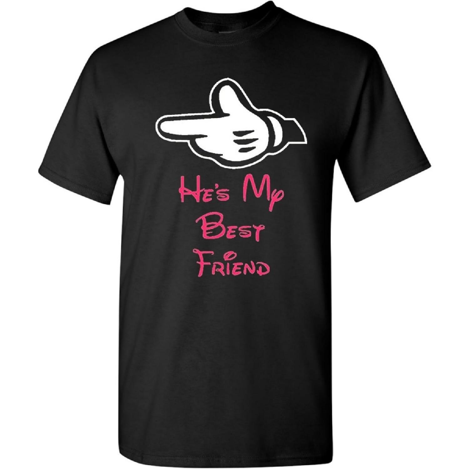He s My Best Friend Adult Black T-Shirt Tee (Large) S