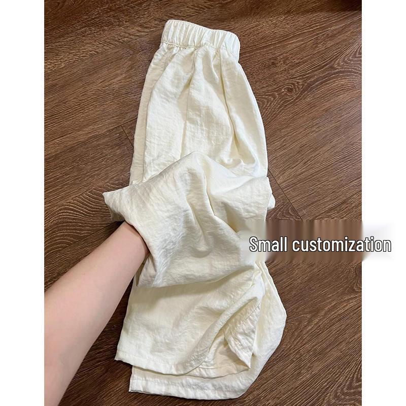 

Women s Summer High Waist Loose Wide-Leg Pants - Lightweight Acetate Fabric L 54.5-59 kg