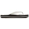 Emporio Armani Flat H-Shape Round Toe Rubber Flip Flops Unisex Footwear Black White XCQ004XK196A120