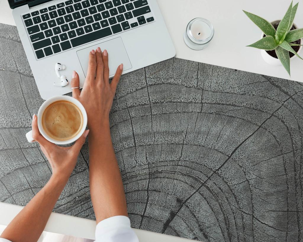 Non-slip Protective Desk Mat with Wood Grain Pattern 120X60 Cm