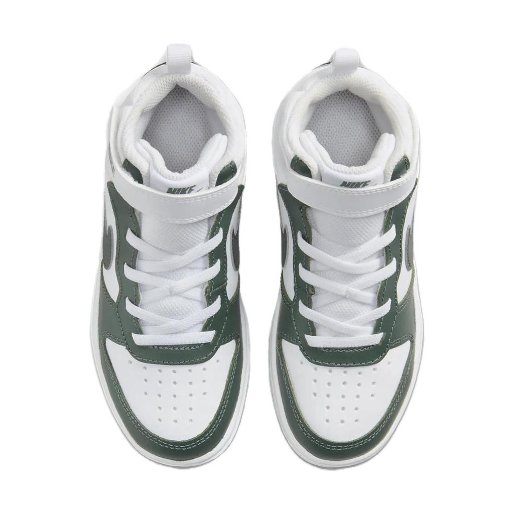 Nike Court Borough Mid 2 PreSchoolV 'Vintage Green' (Unisex) White / Oil Green / Vintage Green Kids' Skateboarding Shoes CD7783 119