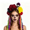 Faixa de Cabeça com Design de Flor de Caveira Para Festa de Halloween Leve Confortável Aro de Cabelo Faixa de Cabelo Única Acessório de Cabeça para Cosplay