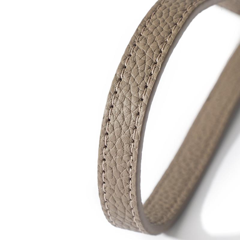 Mahuangshi Echtes Leder Litschi-Muster Taschenriemen A-74 - Dünner, langer Schulterriemen aus Rindsleder für Umhängetaschen, Einzelkauf.