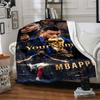 Mbappe Personalized Text Blanket Multi-purpose Customizable Blanket Soft & Cozy Perfect for Home Decor Picnics Seaside Bedding for All Occasions