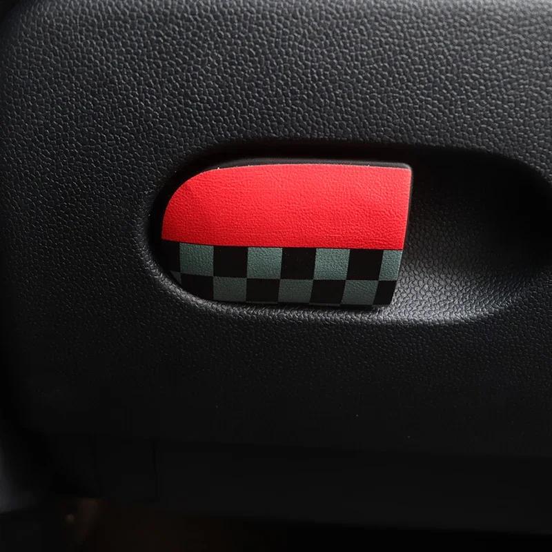 1PC Car Glove Box Handle Decorative Storage Box Leather Sticker For MINI COOPER S For F55 F56 F57 F54 F60 Car Interior Stickers