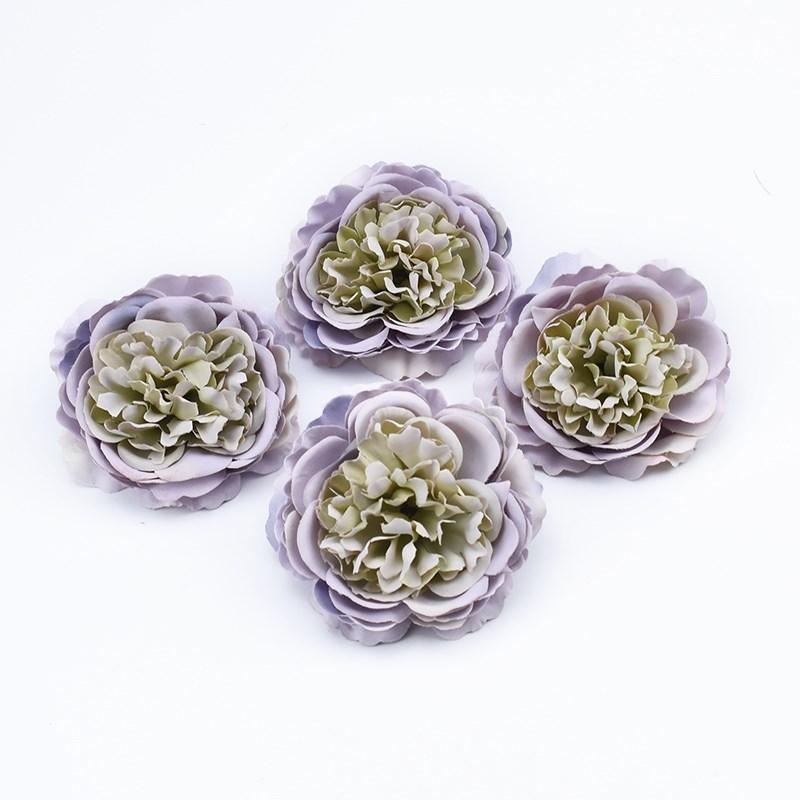 5/10 st Konstgjorda Blommor Europeiska Pionhuvuden Bröllop Brud Hemrum Jul Trädgårdstillbehör Diy Skrapbok Hög kvalitet