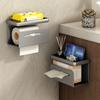 Toilet Tissue Box Wall Mounted Paper Rack Toilet Bathroom No Punching Toilet Paper Box Toilet Roll Paper Rack