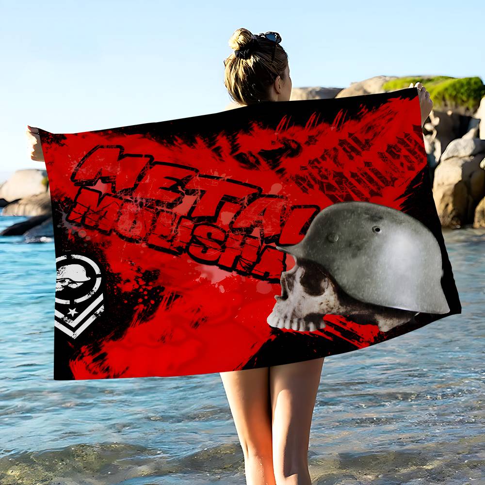LOGO M-MetalS M-Mulisha Microfiber Blanket Quick Drying Beach Towels Oversized Printing Super Absorbent Pool Towel Blanket
