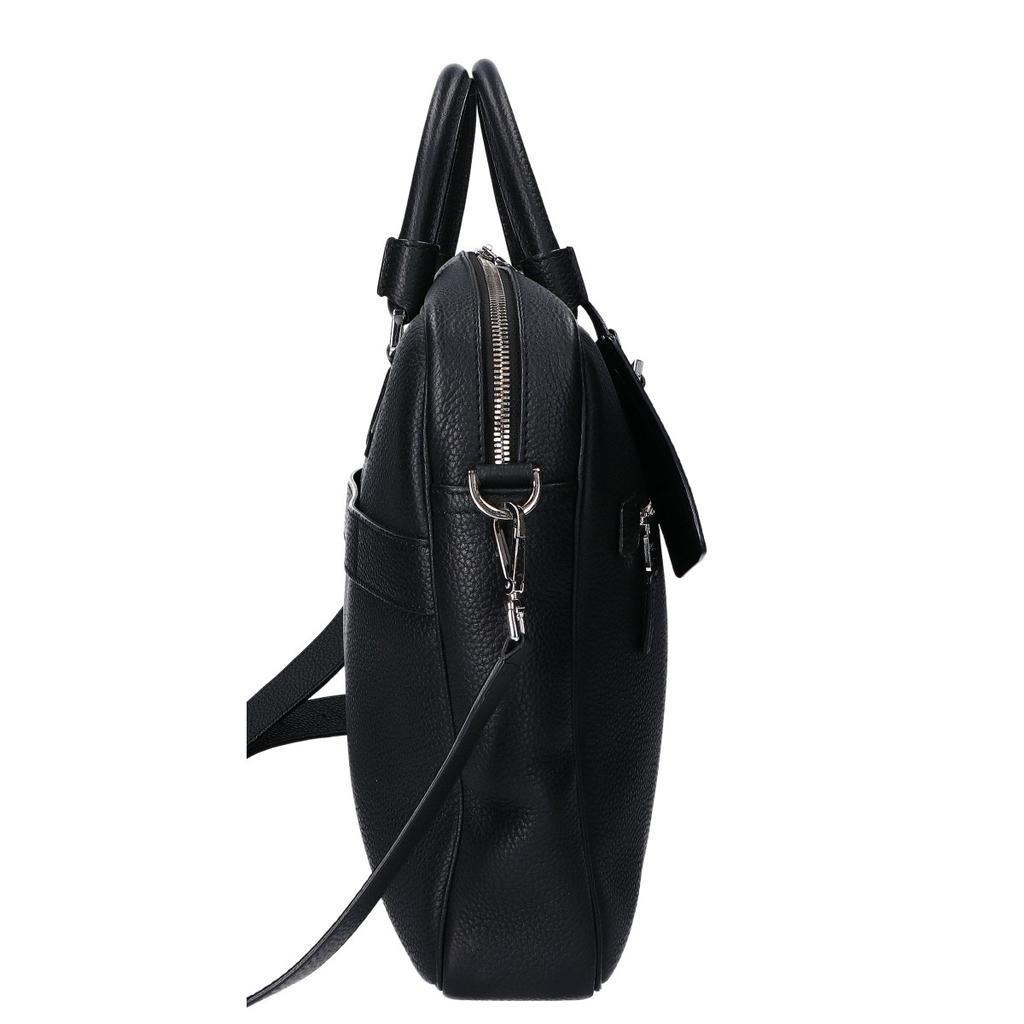 SERAPIAN CACHEMIRE Leder Slim Business Tasche Aktentasche schwarzGebraucht