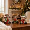 Scottish Cow Figurine 3-Piece Set, Christmas Tabletop Decoration with Design