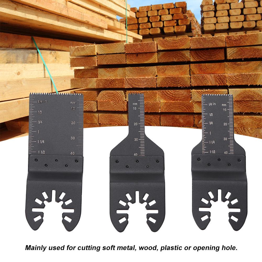 3 buc. Lame de ferăstrău multifuncțional oscilante Instrument de tăiere de precizie pentru metal, lemn, plastic