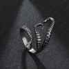 Octopus Stainless Steel Punk Ring - Retro Open Design