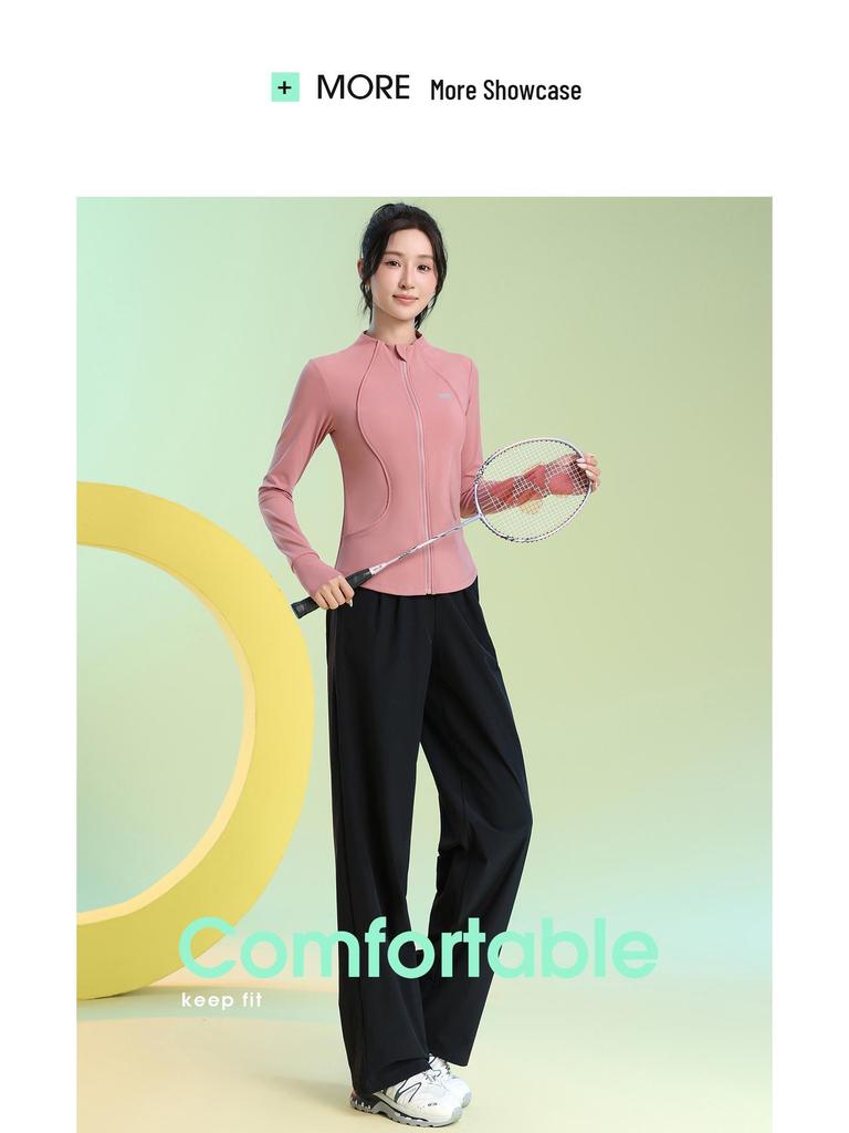 Women's Quick-Dry Long Sleeve Fitness Set for Badminton, Running, and Outdoor Sports - Autumn/Winter Collection