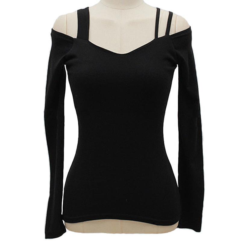 2025 Damski czarny top z odkrytymi ramionami i krótkim rękawem, z dekoltem w serek i dopasowanym krojem