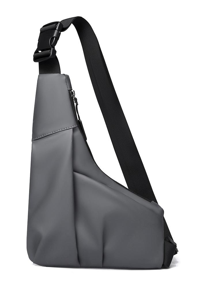 New triangle bag casual men's leather film large capacity messenger bag fashionable outdoor water-proof shoulder bag