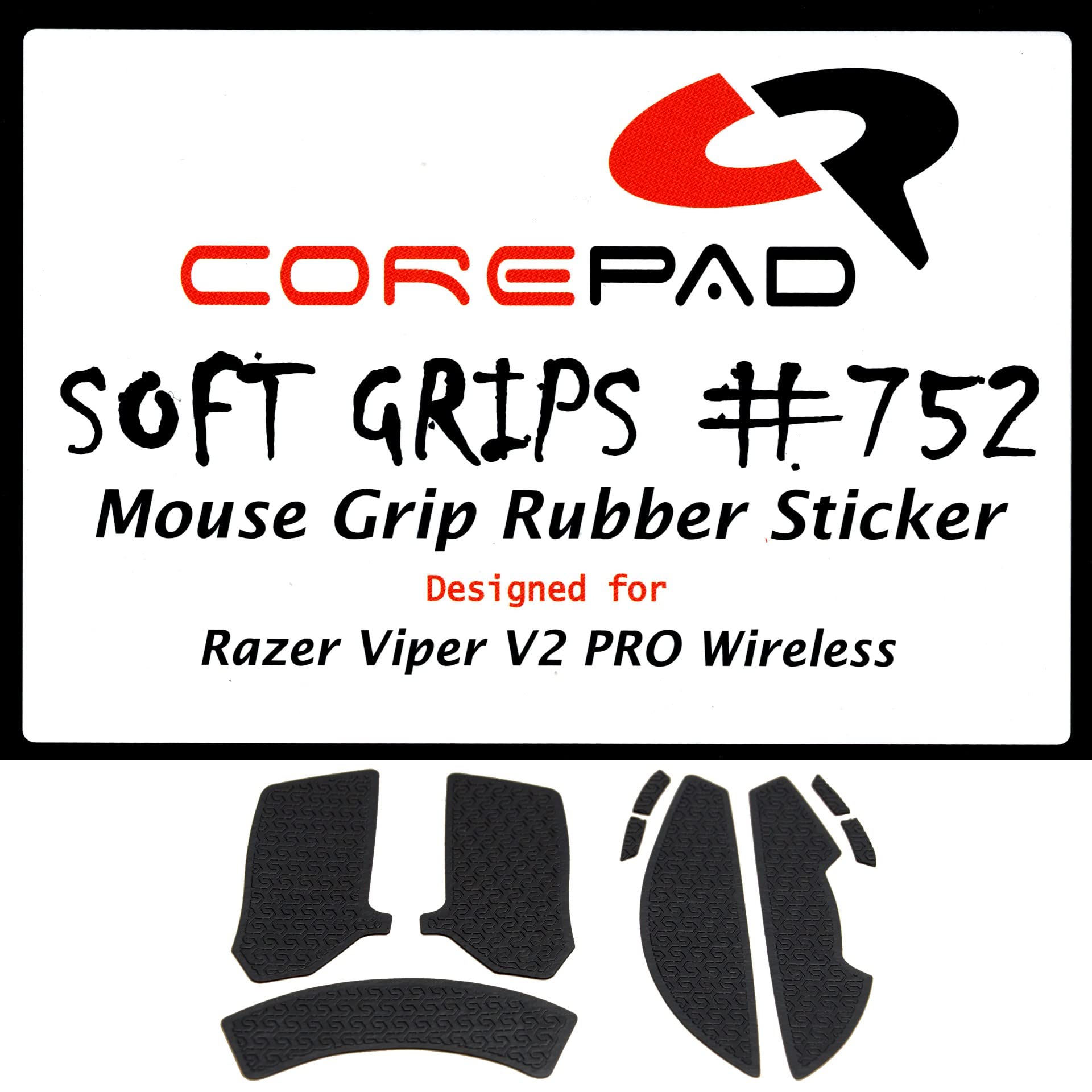 

Мягкие накладки Corepad для Razer Viper V2 PRO Wireless 1 комплект [] (черный)