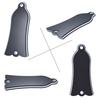 Xtahdge 2-Hole Bell-Shaped PVC Truss Rod Cover Plate with Scroll Plate for Gibson LP, SG, Flying V, ES Guitars (Black)