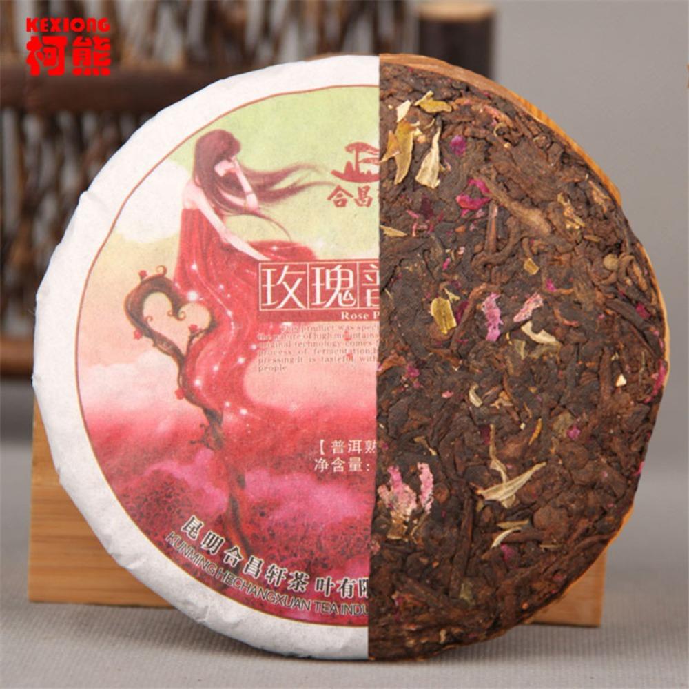 Organic Pu-erh Tea Slimming Rose Flavor Fermented 100g