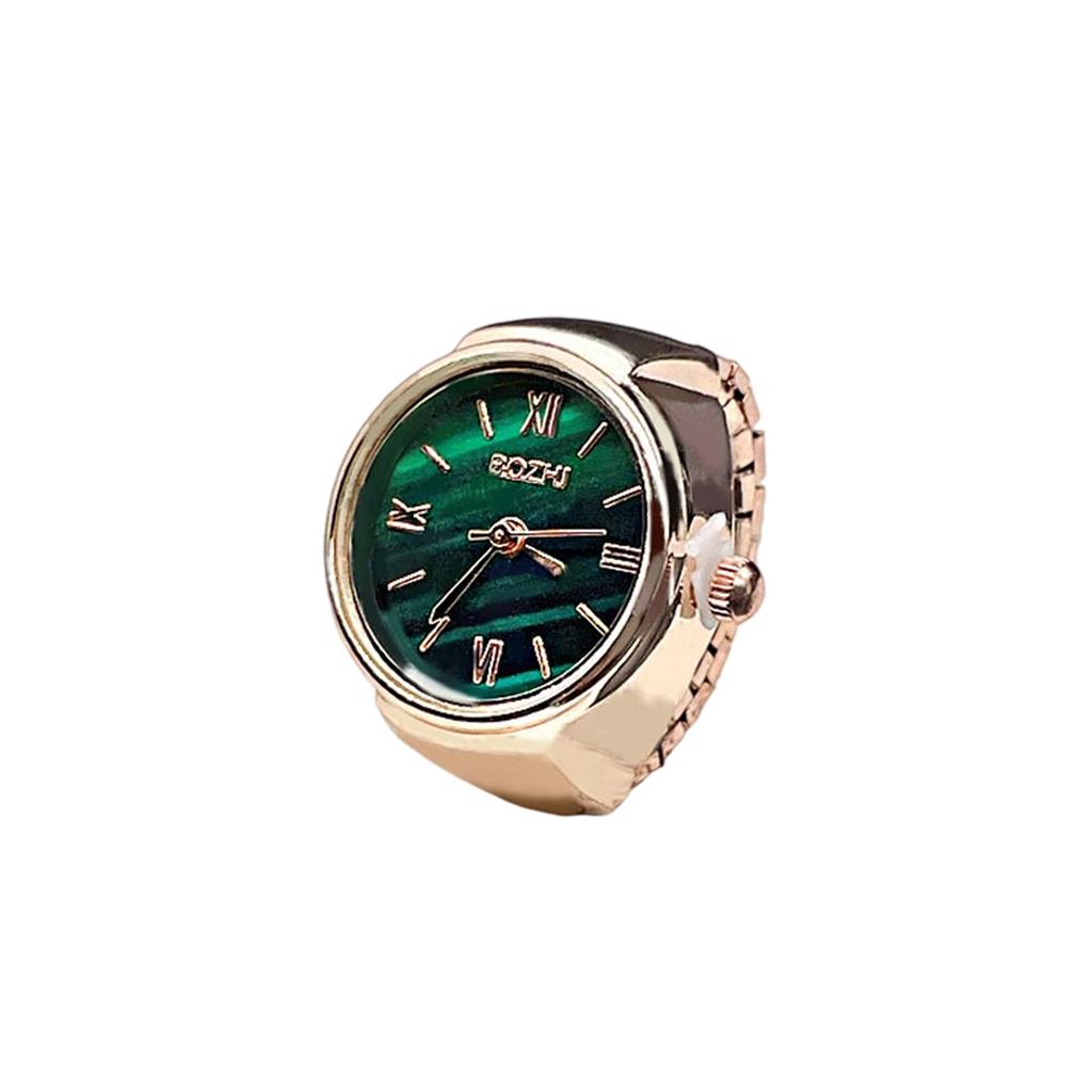 Ring Watch Fashion Square Ring Shape Watch Personality Creative Retro Style Ring Electronic Watch