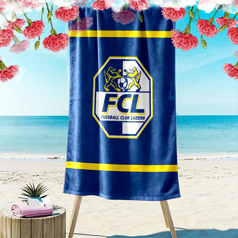 FC Luzern Print Beach Towel, Large Soft Quick Dry Towel for Beach Camping Swimming