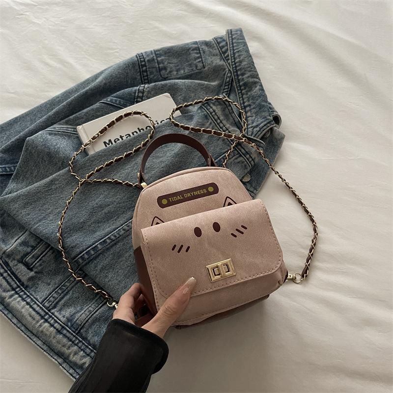 

Ladies 2025 new small backpack female versatile Korean cute super fire advanced sense exquisite daily backpack хаки