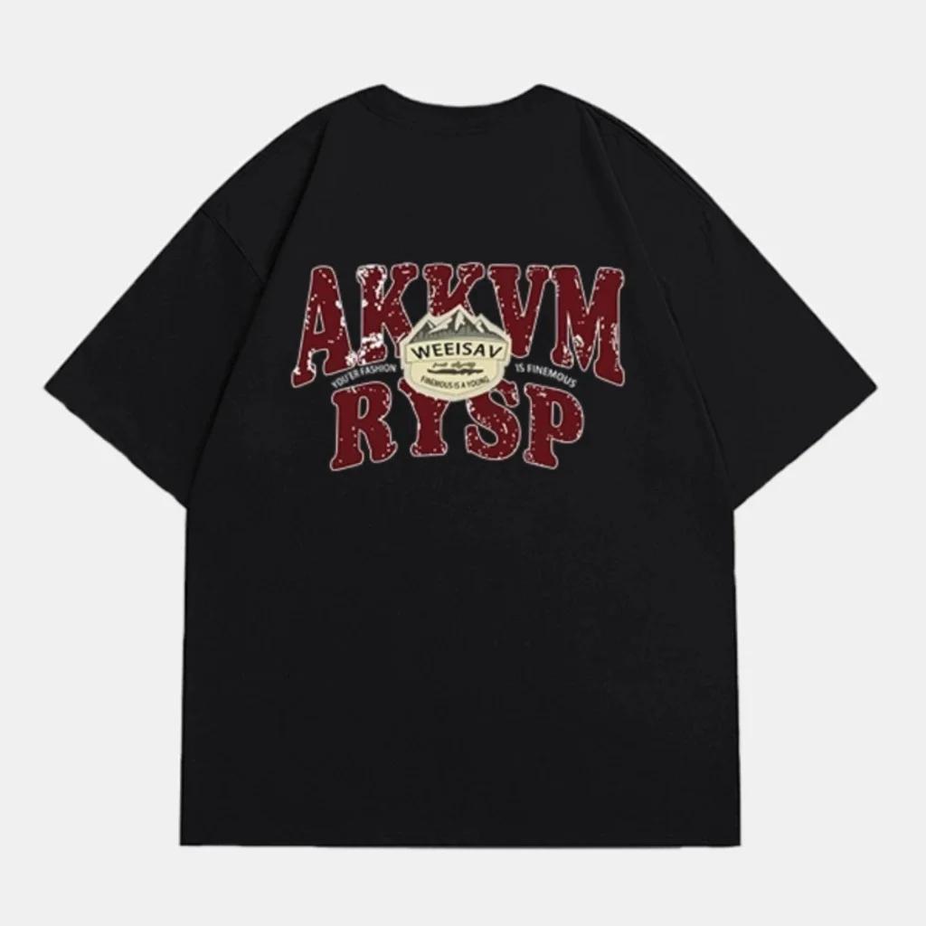 2025 New American Men's Letter Print T-shirt 100% Cotton Short Sleeve Tee Comfort Casual Street Fitness Sport Y2k Top Men Clothe