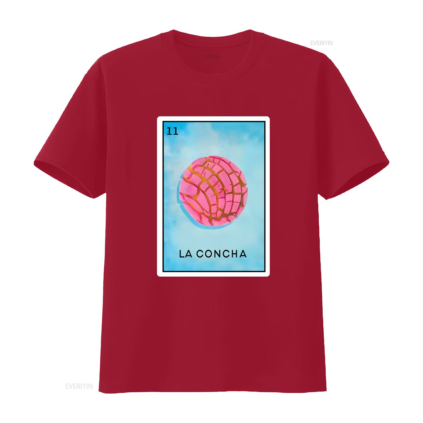 

Loteria T Shirt Concha Pan Dulce Mexican for Mom Latina vintage Washed homme Soft Stretched Stylish Versatile S