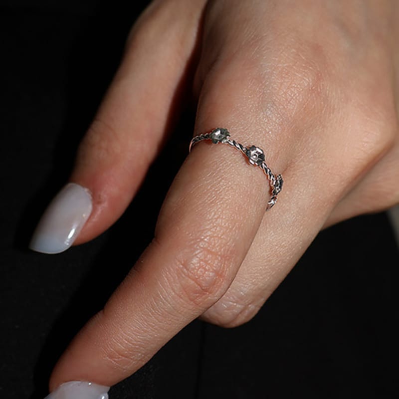 Monde Ligne Swirl blossom ring (2 pieces)