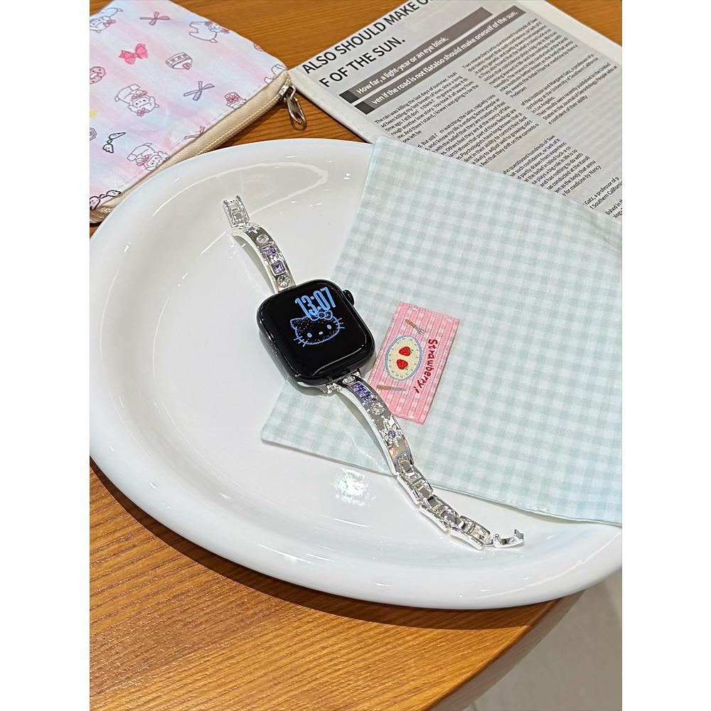 

Popular moon metal bracelet link For Apple Watch band Series 11/9/8/7/10 40mm 41mm 38mm 42mm 44mm 45mm 46mm Strap Excluding the protective case 38/40/41/42S10 фиолетовый