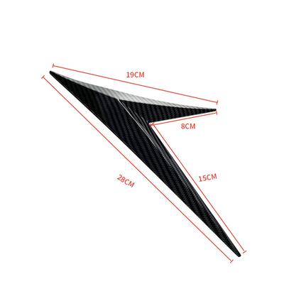 New Universal Engine Side Fender Wing Emble Badge Bonnet Sticker Carbon Fiber Color