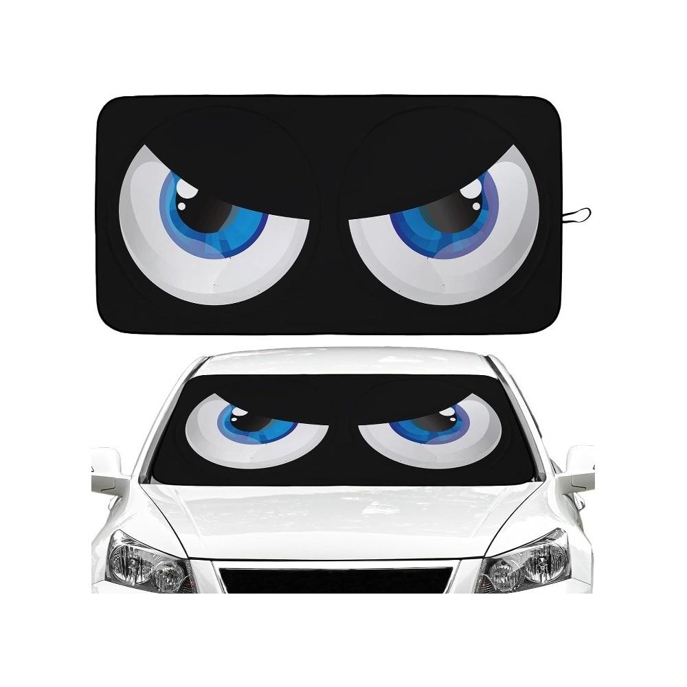 

Car Windshield Sun Shade Car Sun Shade Funny Car Eyes Sun Visor for Car Front Windshield Foldable with Storage Pouch UV Protection Keep Vehicle Coole