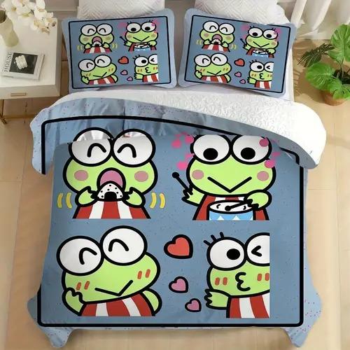Frog Duvet Cover Duvet Cover With Frog Pattern Suitable For Children Boys Girls And Adults Warm Soft And Comfortable Breathable