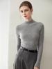 Premium Seamless 100% Cashmere Women's Ribbed Slim Fit Half-High Neck Sweater