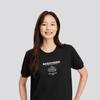 Skechers Comfortable Loose Fit Printed Breathable Short Sleeve Drop Shoulder T-Shirt Women tops Carbon-Black L225W160-0018