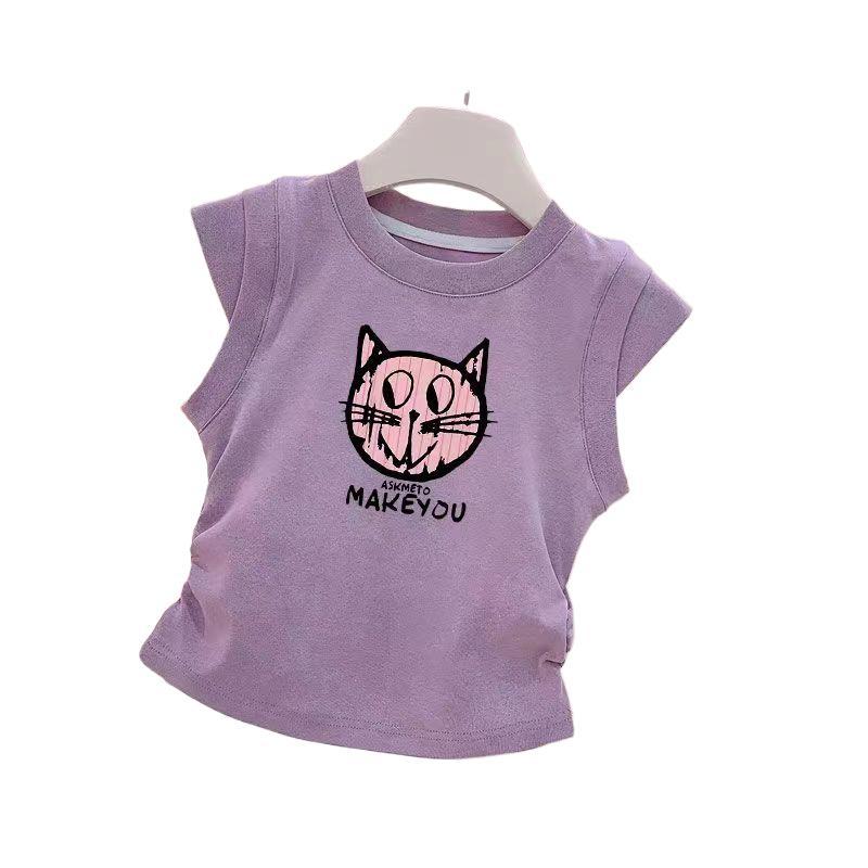 Girls Cotton Sleeveless Tank Top Summer Stylish and Versatile