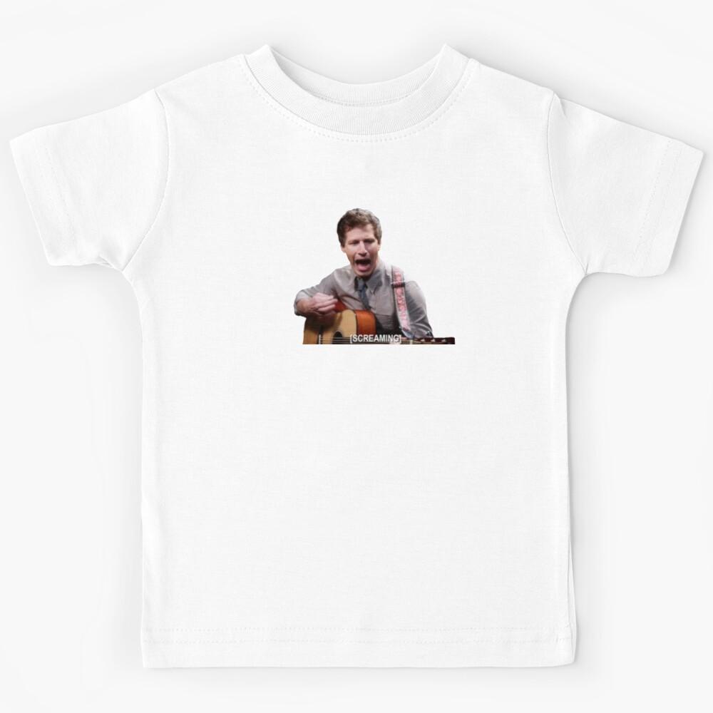 Jake Peralta Screaming With Guitar - Meme Kids T-Shirt 120
