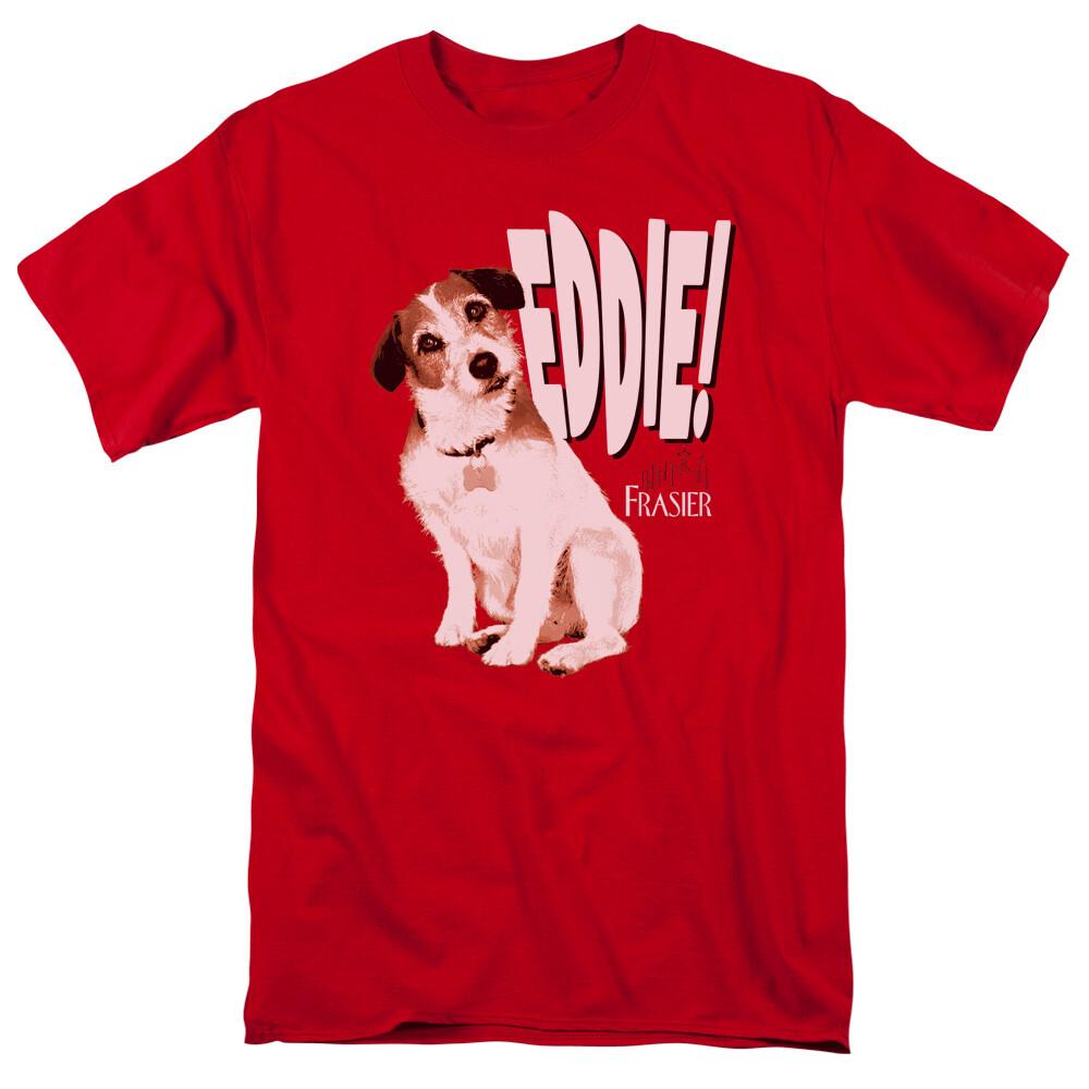 Frasier Eddie Logo T Shirt Mens Licensed Classic TV Show Red XL