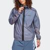 adidas Agravic Windweave Trail Logo Print Outdoor Sports Hooded Jacket Women Jackets Miracle-Blue-Grey HT9407