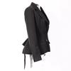 Women's Rhinestone Bow Jacket with Back Cross and Hollow-Out Design - Spring Collection 2025 Slim Fit Waist-Cinching Blazer